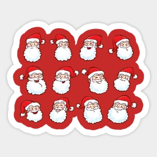 12 Santas Sticker